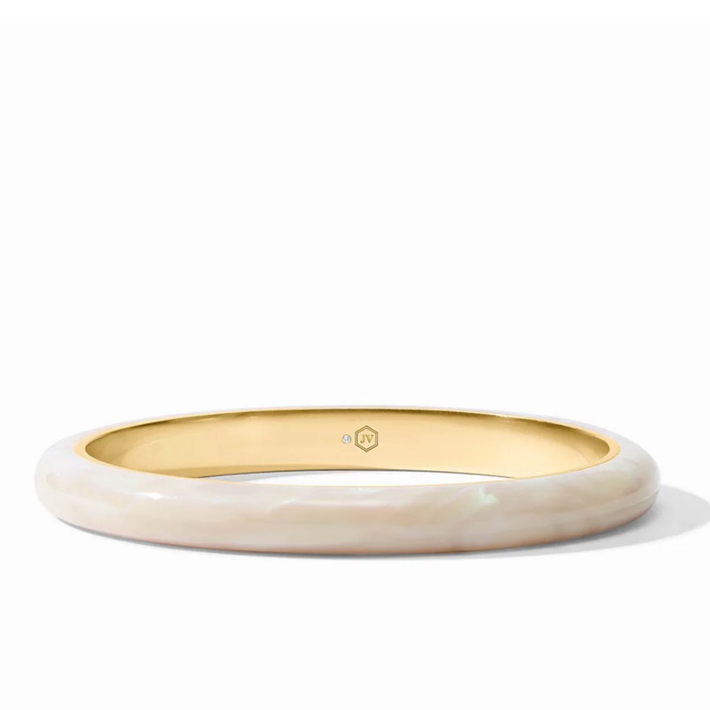 $150 Julie Vos Madison Bangle Alabaster bracelet